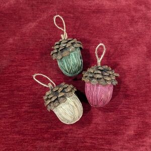 Acorn Pinecone Ornament Set